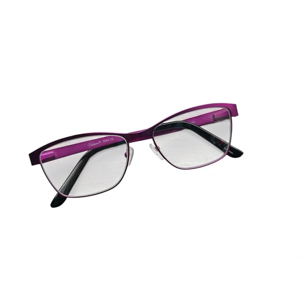Enhance | Metal Oval Satin Fuchsia Eyeglasses Frame 3985